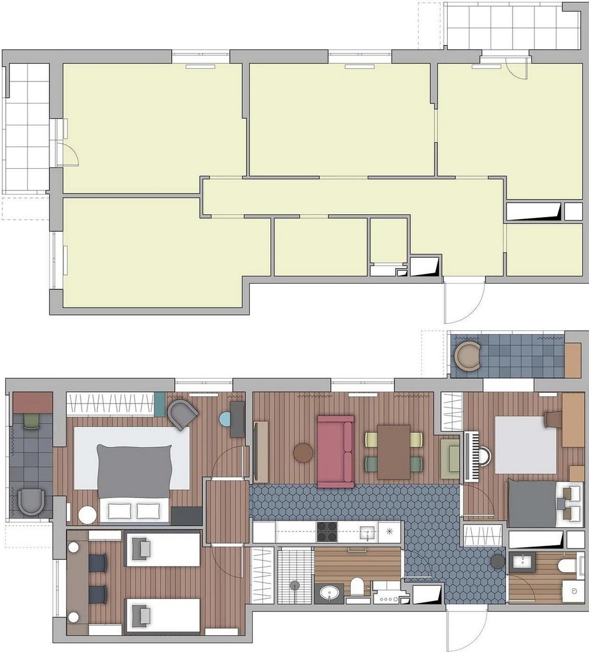 Színes otthonra vágyott a család, eklektikus, otthonos lett a berendezés 90m2-en Színes otthonra vágyott a család, eklektikus, otthonos lett a berendezés 90m2-en