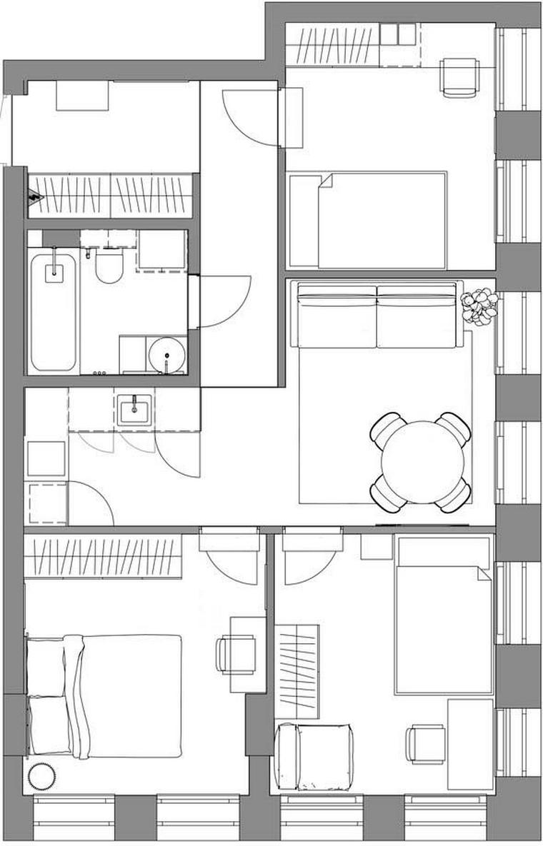 Vastu shastra alapon tervezett otthon: négyfős család 60m2-en, tudatos térszervezés Vastu shastra alapon tervezett otthon: négyfős család 60m2-en, tudatos térszervezés