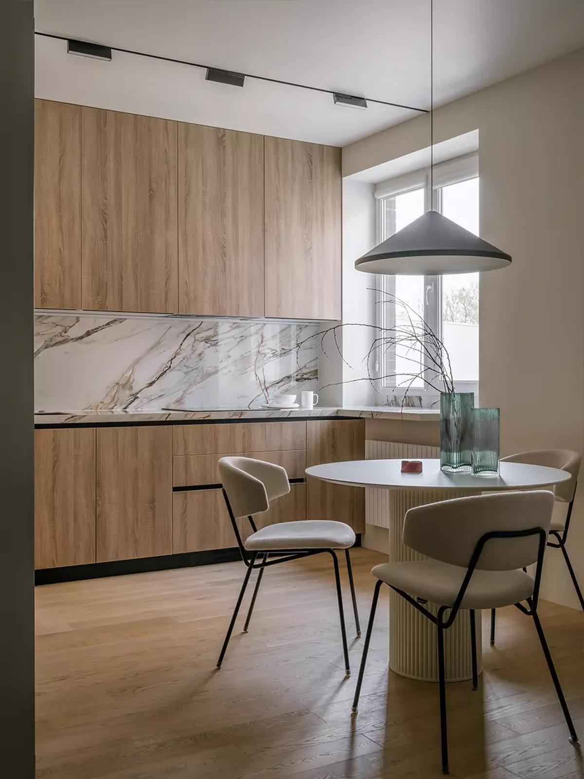 Család új építésű lakása szabálytalan alaprajzzal - letisztult, elegáns enteriőr Család új építésű lakása szabálytalan alaprajzzal - letisztult, elegáns enteriőr