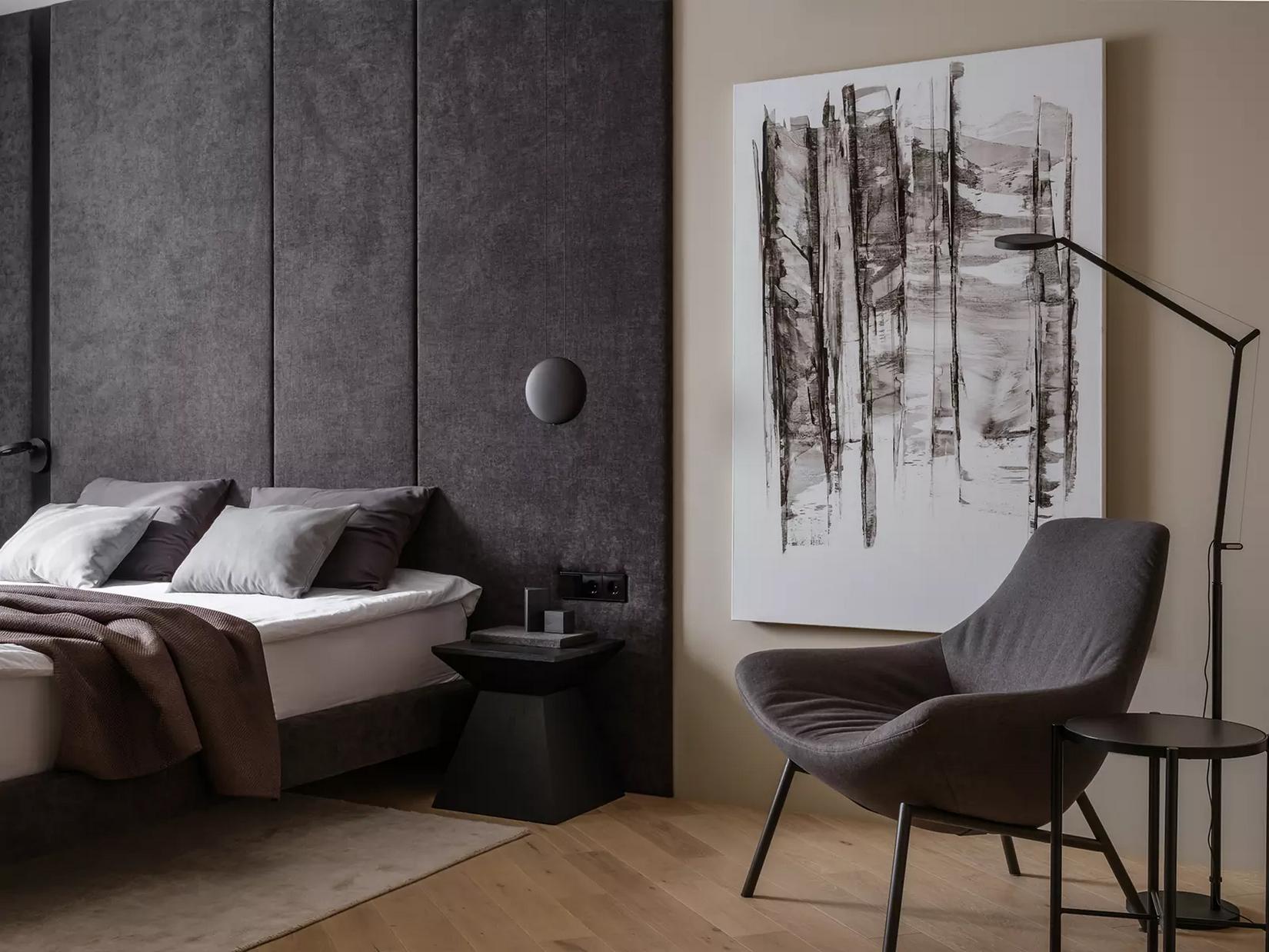 Család új építésű lakása szabálytalan alaprajzzal - letisztult, elegáns enteriőr Család új építésű lakása szabálytalan alaprajzzal - letisztult, elegáns enteriőr