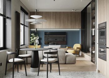 Egyterű, mégis funkcionálisan tagolt: modern férfi lakás precízen tervezett részletekkel