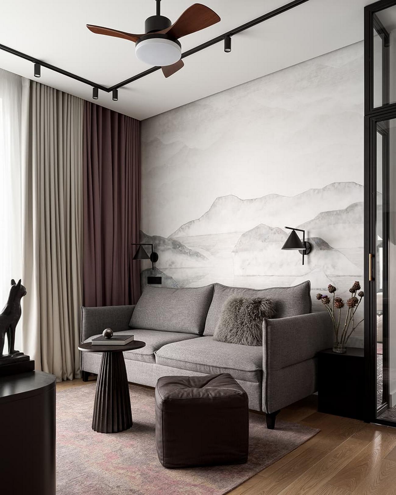 Eredeti, a lakó személyiségét tükröző berendezés, érdekes, hangulatos tér 45m2-en Eredeti, a lakó személyiségét tükröző berendezés, érdekes, hangulatos tér 45m2-en