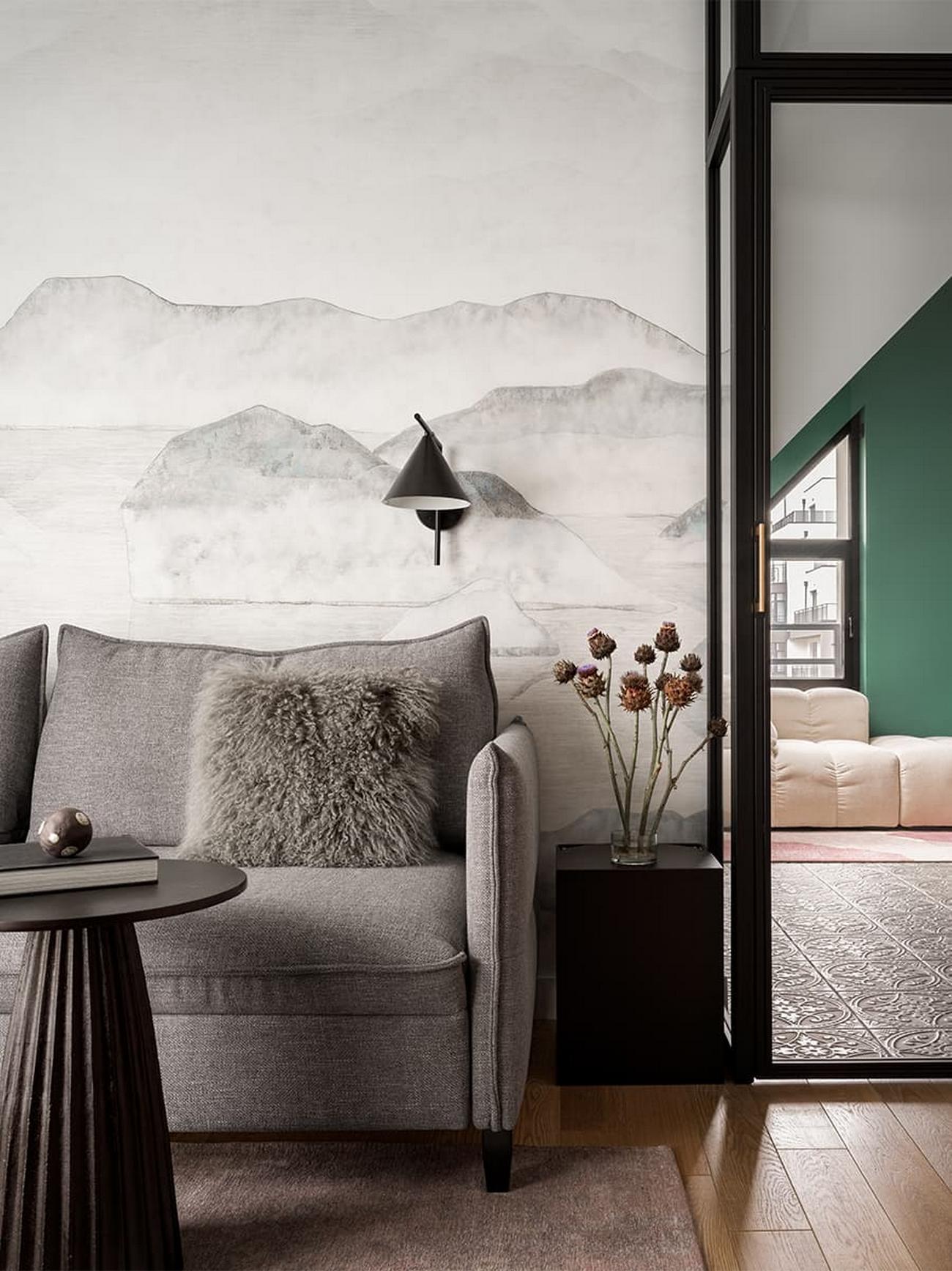 Eredeti, a lakó személyiségét tükröző berendezés, érdekes, hangulatos tér 45m2-en Eredeti, a lakó személyiségét tükröző berendezés, érdekes, hangulatos tér 45m2-en