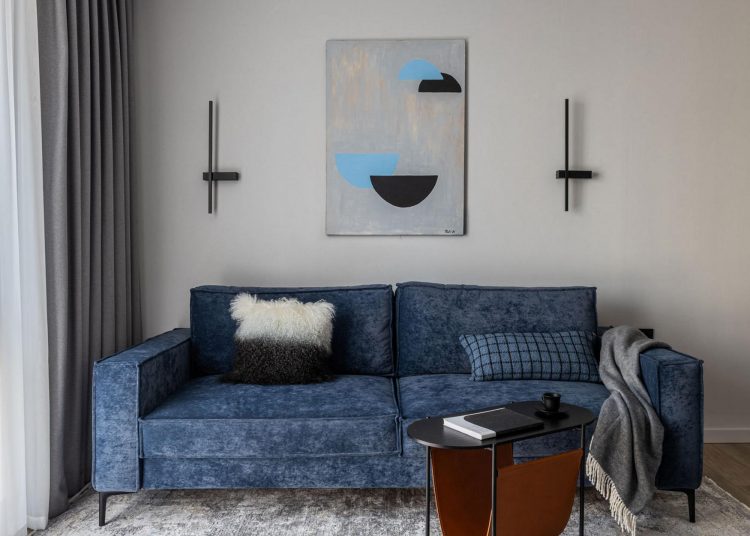 Férfias minimalizmus és formavilág játékos részletekkel, 67m2-es lakás