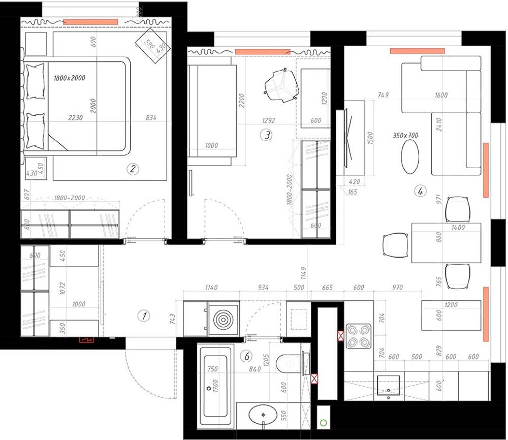 Gurulós mobil konyhasziget informatikus pár és egy cica praktikus új otthonában Gurulós mobil konyhasziget informatikus pár és egy cica praktikus új otthonában