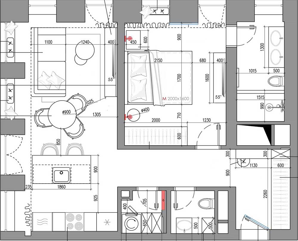 Otthonos és időtálló meleg monokróm lakásdekoráció