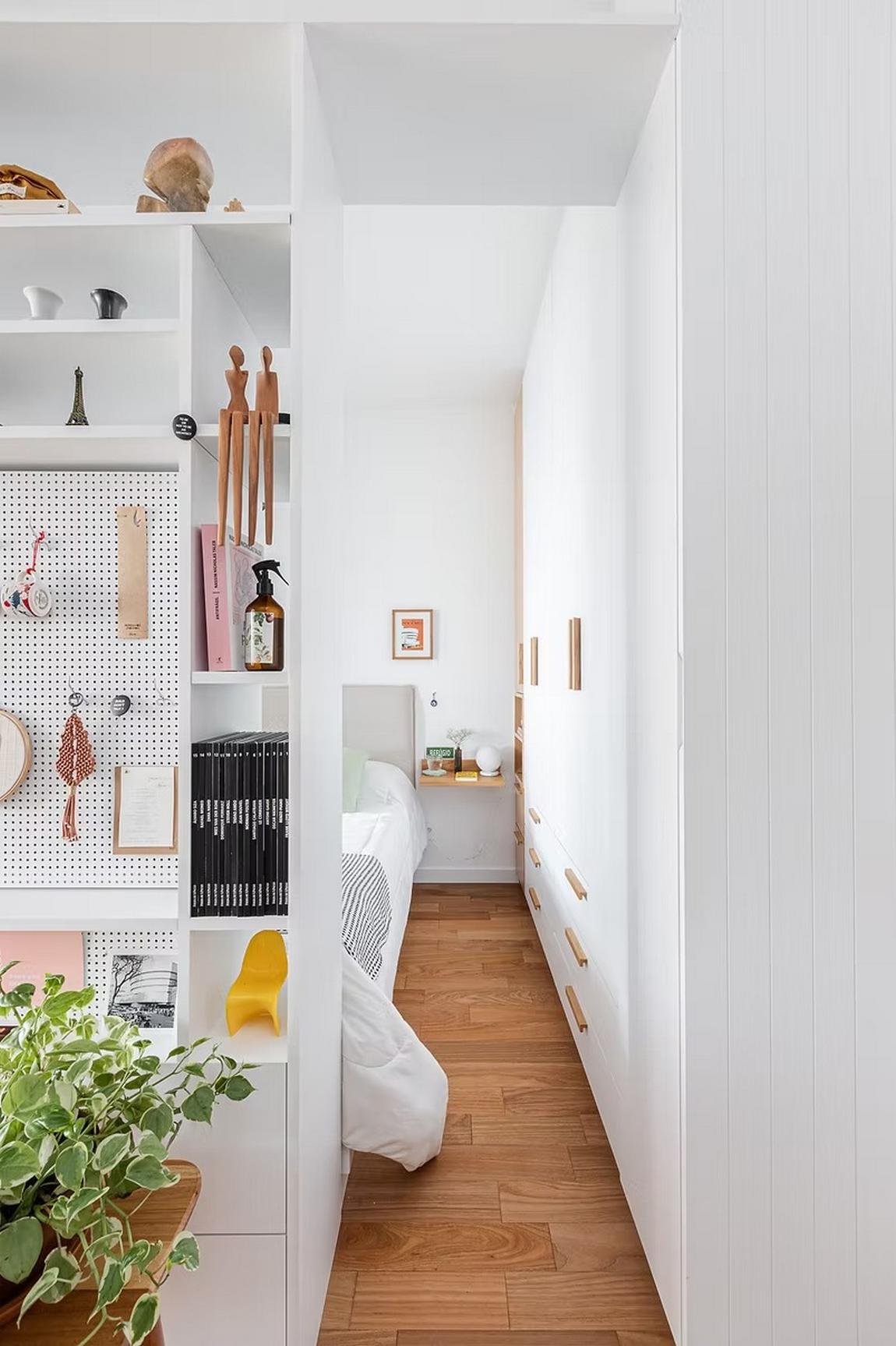 Intelligens megoldásokkal használta ki a kis teret a fiatal pár 31m2-en