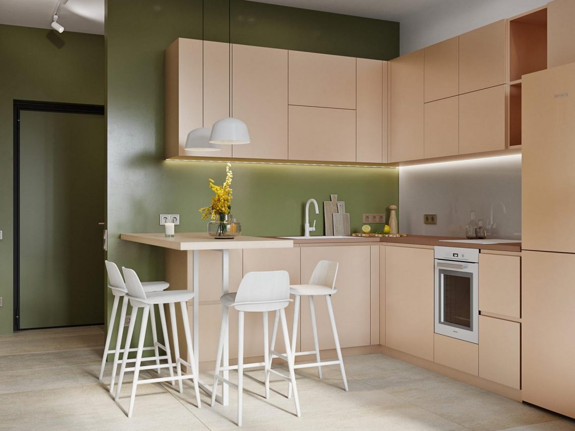 Két kerékpár, dupla munkaállomás, vendégágy egy fiatalos, kompakt otthonban