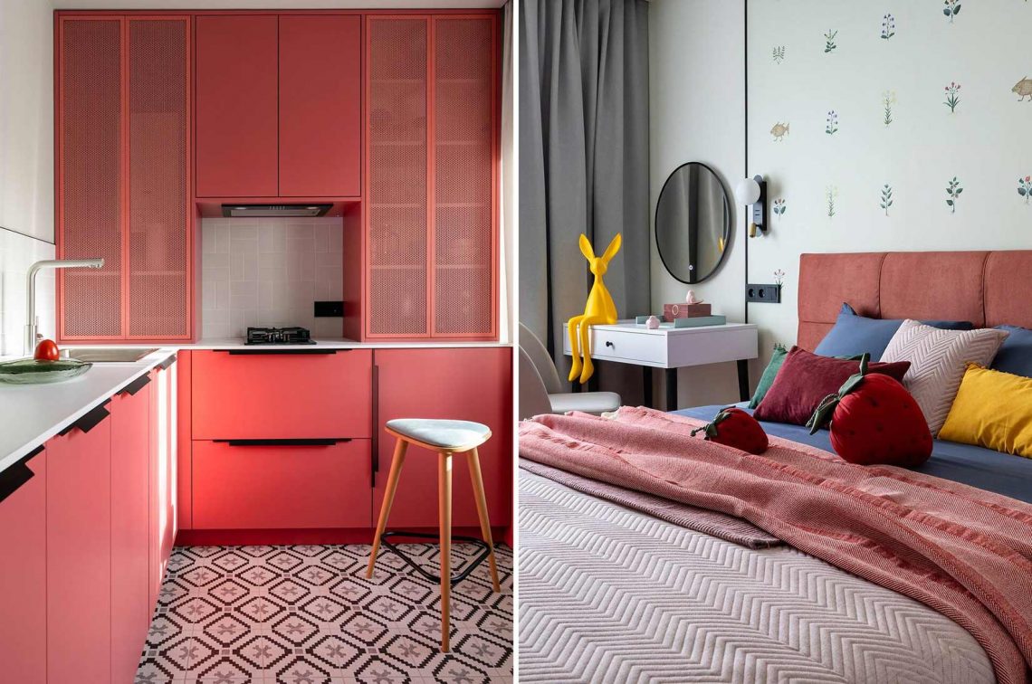 Lerobbant kétszobás lakás kelt új életre színes, hangulatos enteriőrrel