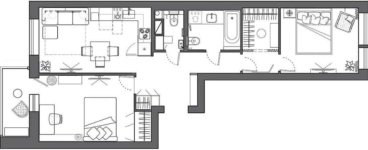 Melegséget sugárzó lágy szürke otthon, anya és kamasz fia otthona Melegséget sugárzó lágy szürke otthon, anya és kamasz fia otthona