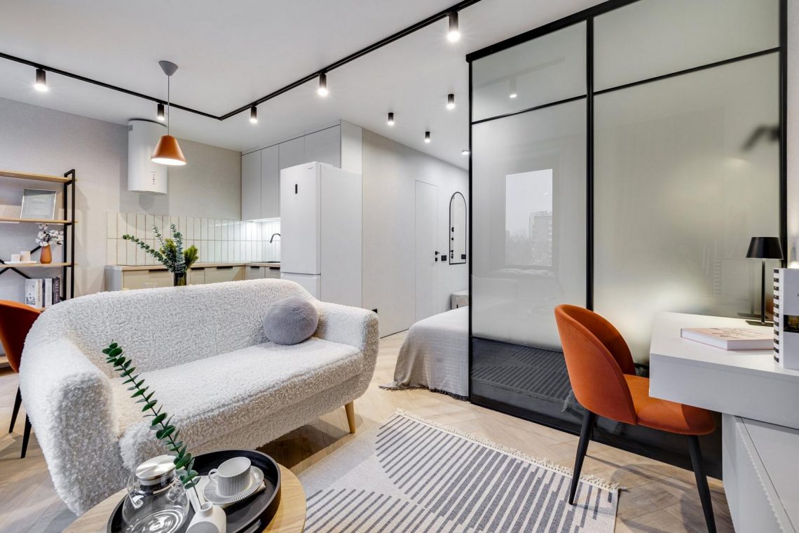 Nagyszerű helykihasználás 29m2-en, világos tér terrakotta díszítéssel