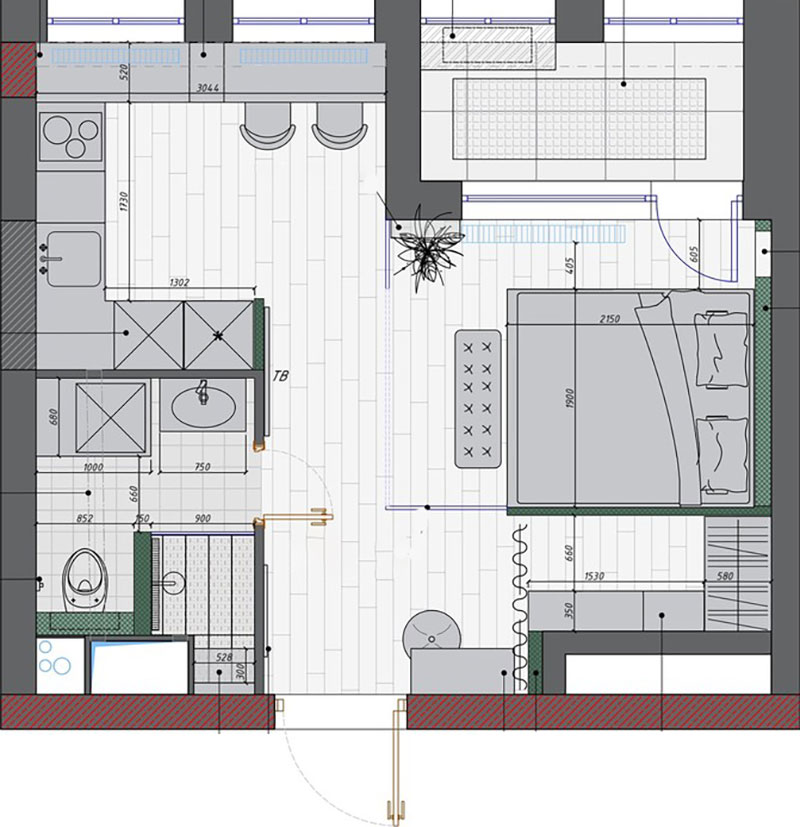 Nappali nélkül is kényelmes a fiatal nő új, természetesre hangolt otthona