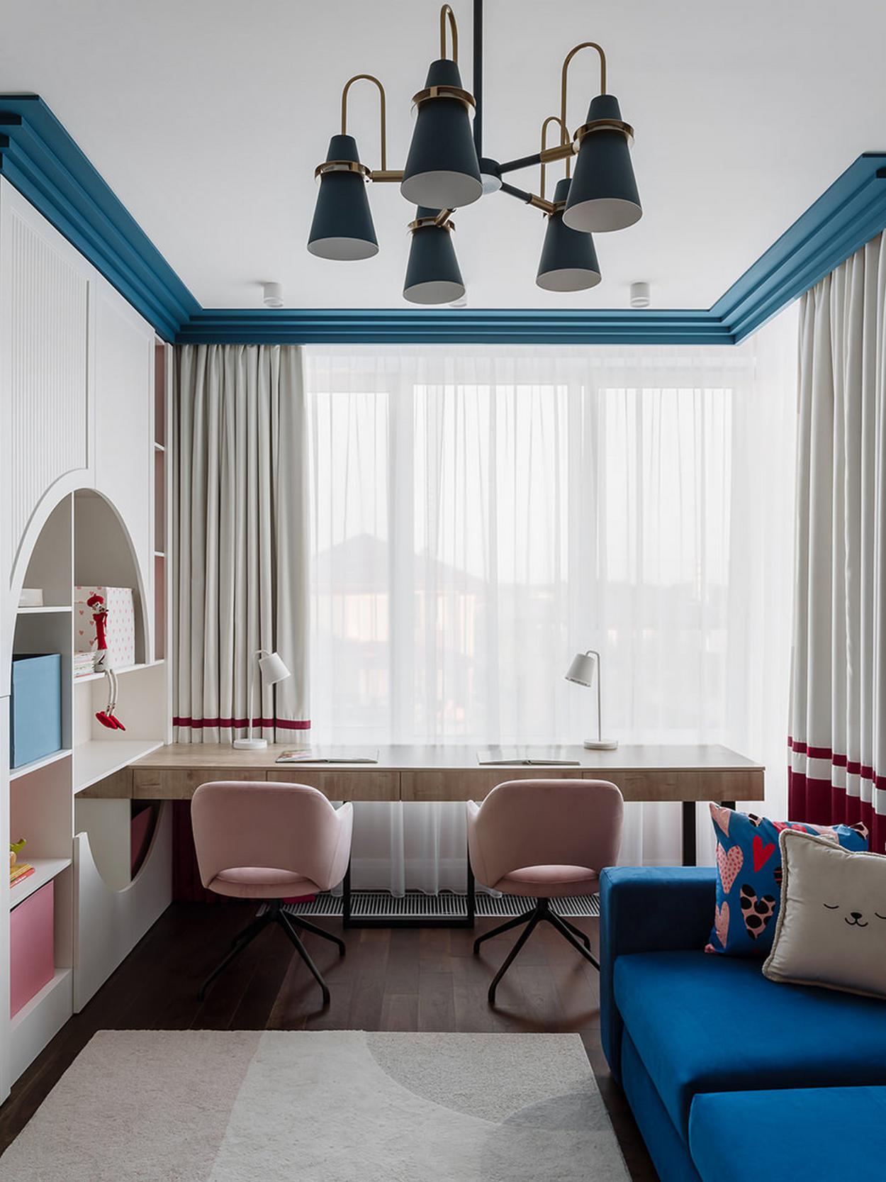 Vidéki ház színes, modern klasszikus berendezése: háromgyermekes család szép otthona Vidéki ház színes, modern klasszikus berendezése: háromgyermekes család szép otthona