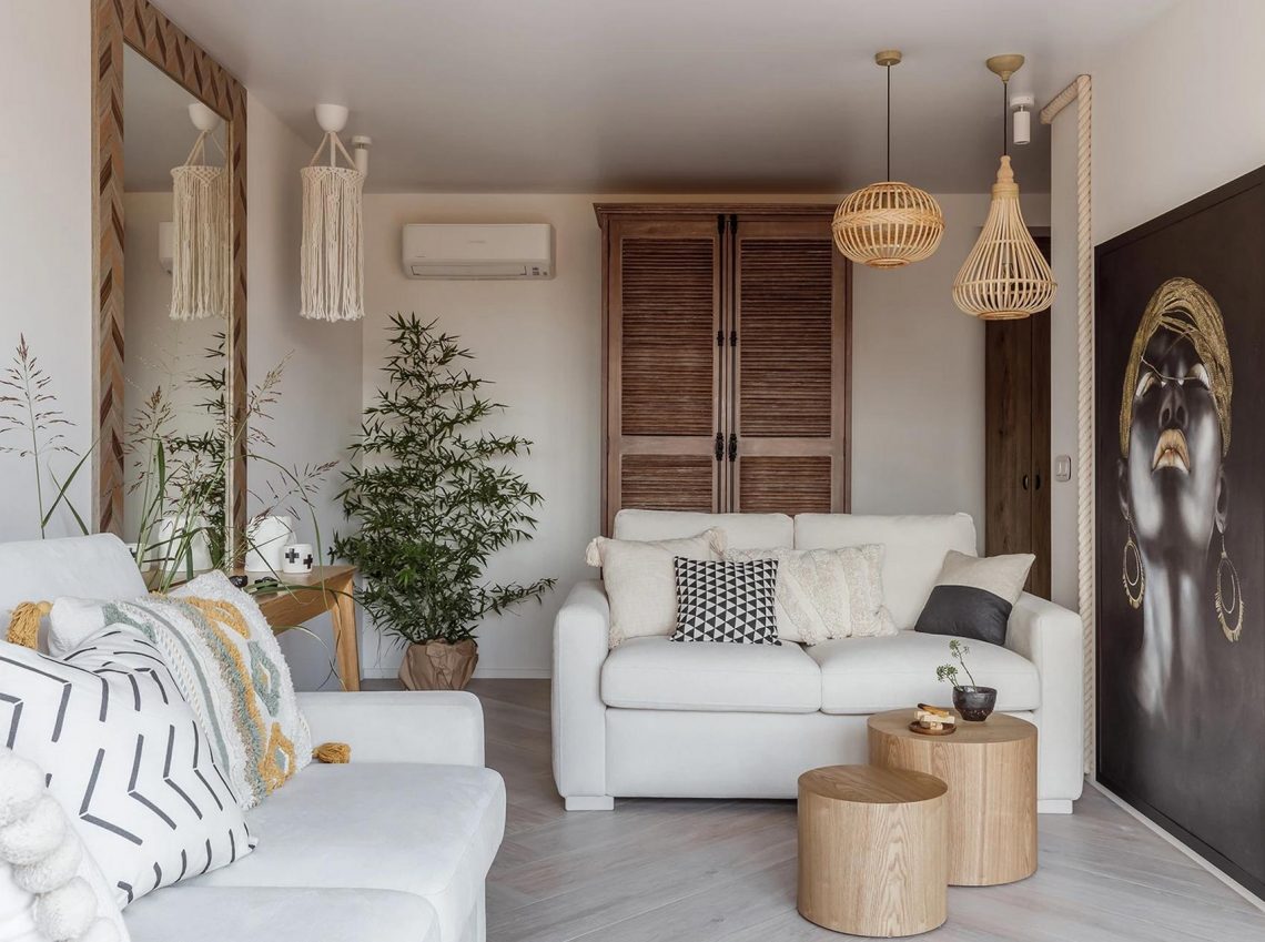 Így jelent meg a bohém stílus egy család kis lakásában