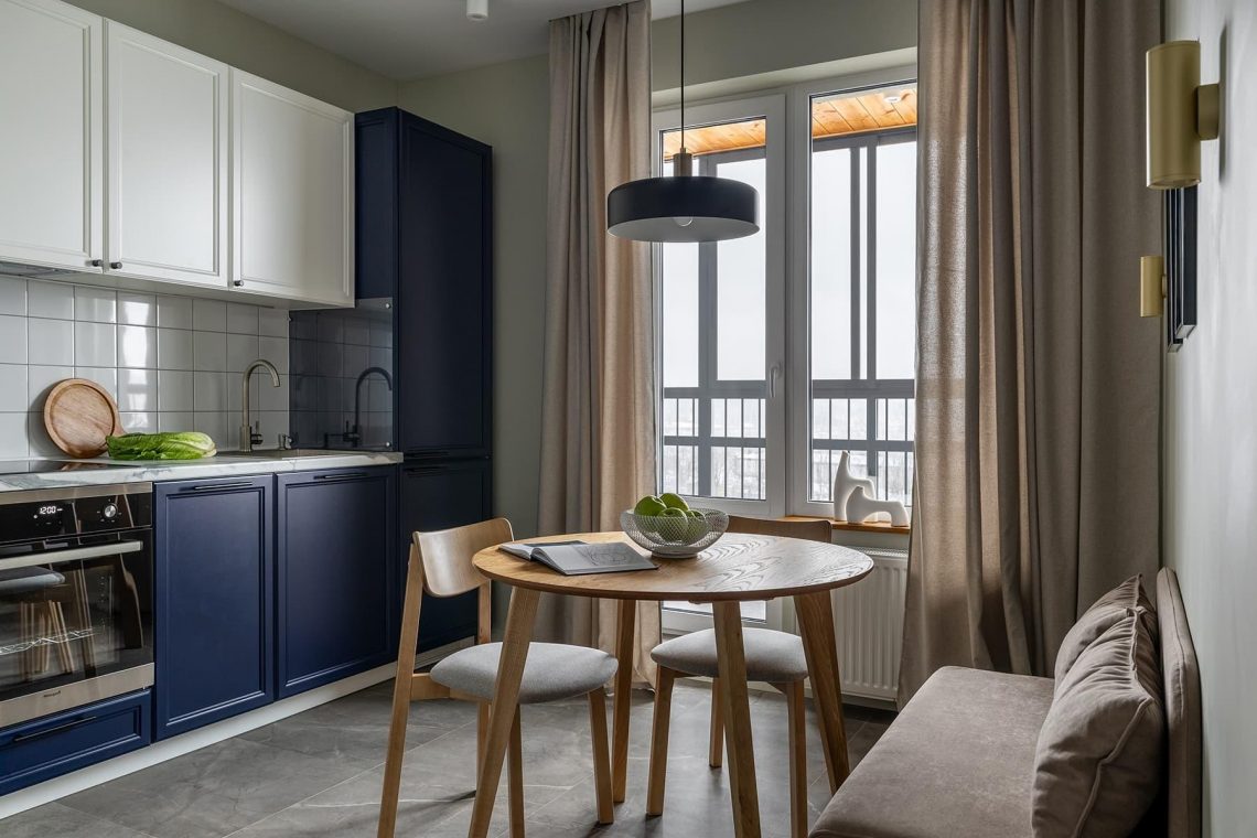 Fiának rendezte be a férfi a 35m2-es lakást finoman vidéki, természetes hangulattal