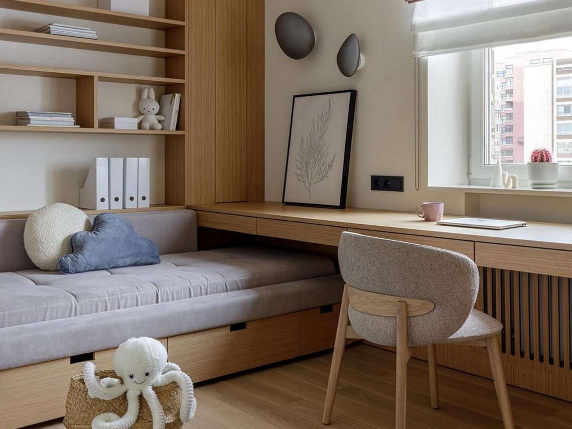 japandi stílus, tolófalakkal rugalmasan alakítható tér