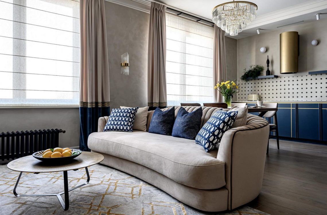 Kortárs klasszikus enteriőr art déco részletekkel