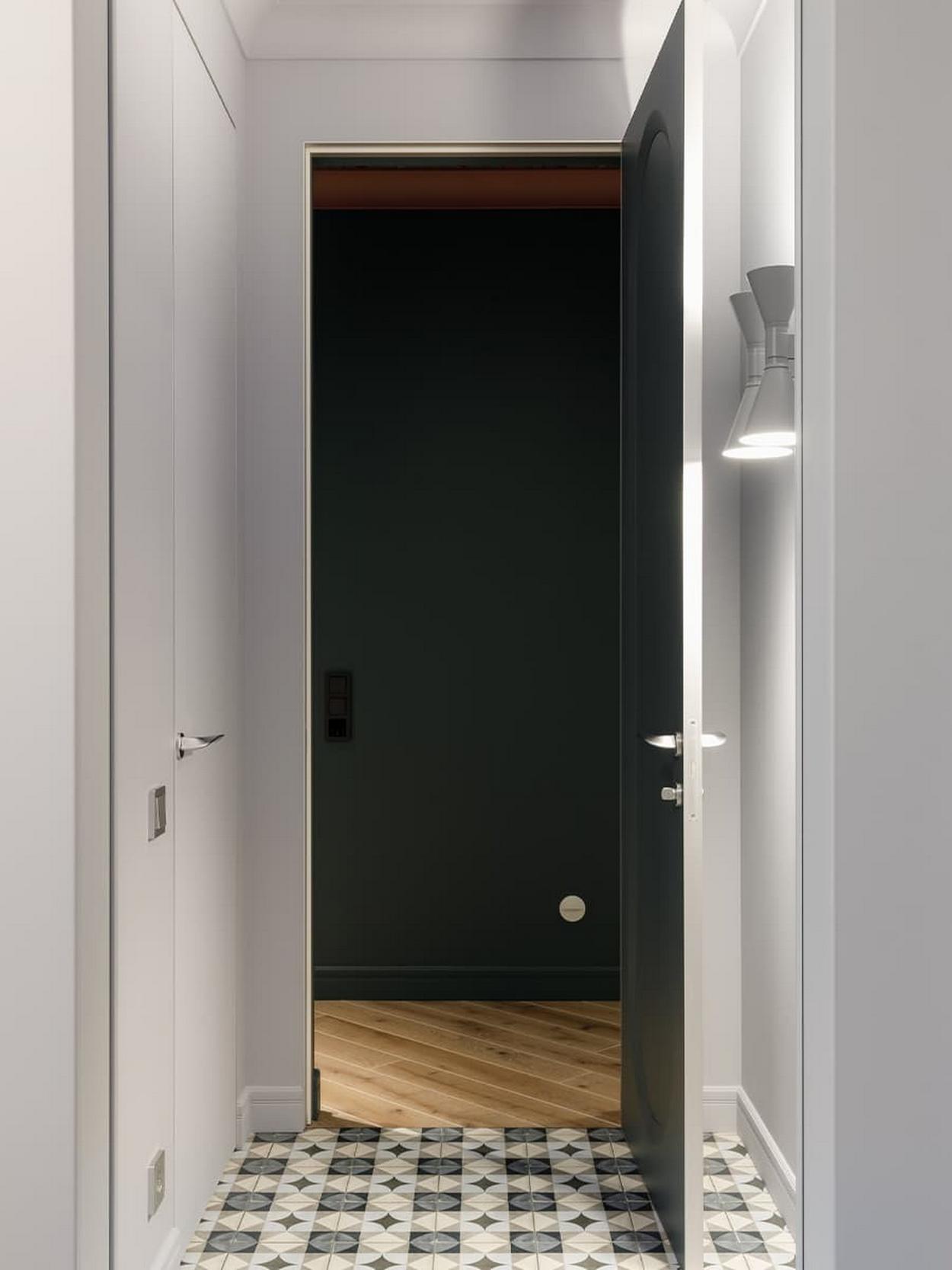 Lakásdekoráció gyönyörű mély színekkel középkorú házaspár otthonában Lakásdekoráció gyönyörű mély színekkel középkorú házaspár otthonában