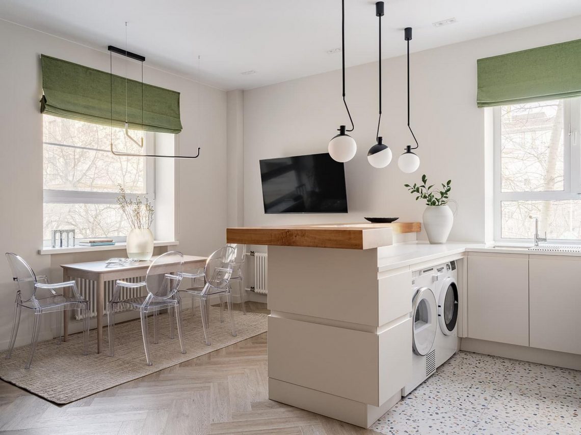 Limezöld részletek és izgalmas gyerekszoba egy családi otthon enteriőrjében