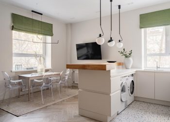 Limezöld részletek és izgalmas gyerekszoba egy családi otthon enteriőrjében