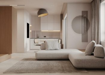 Maximális kényelem minimalista stílusban berendezett kis lakásban