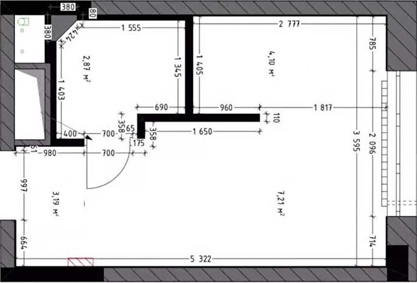 Diáklánynak kialakított szobányi otthon - mini lakás 18m2 Diáklánynak kialakított szobányi otthon - mini lakás 18m2