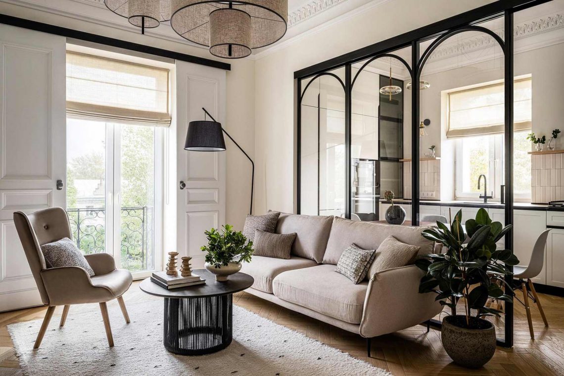 Skandináv és modern klasszikus stílus kontrasztokkal