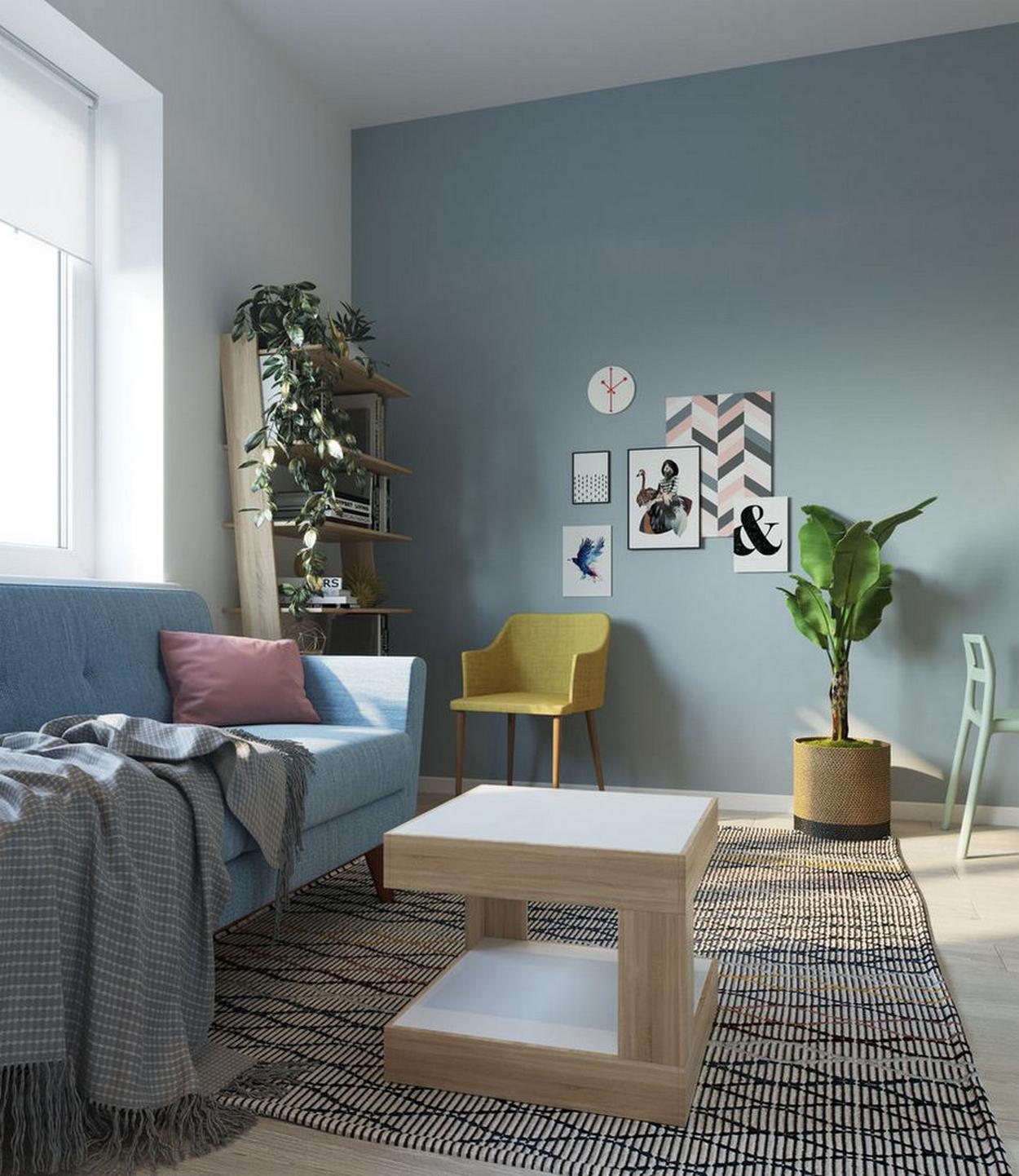 A szülőktől kapott apró lakás kreatív, fiatalos, jól használható otthonná alakult át