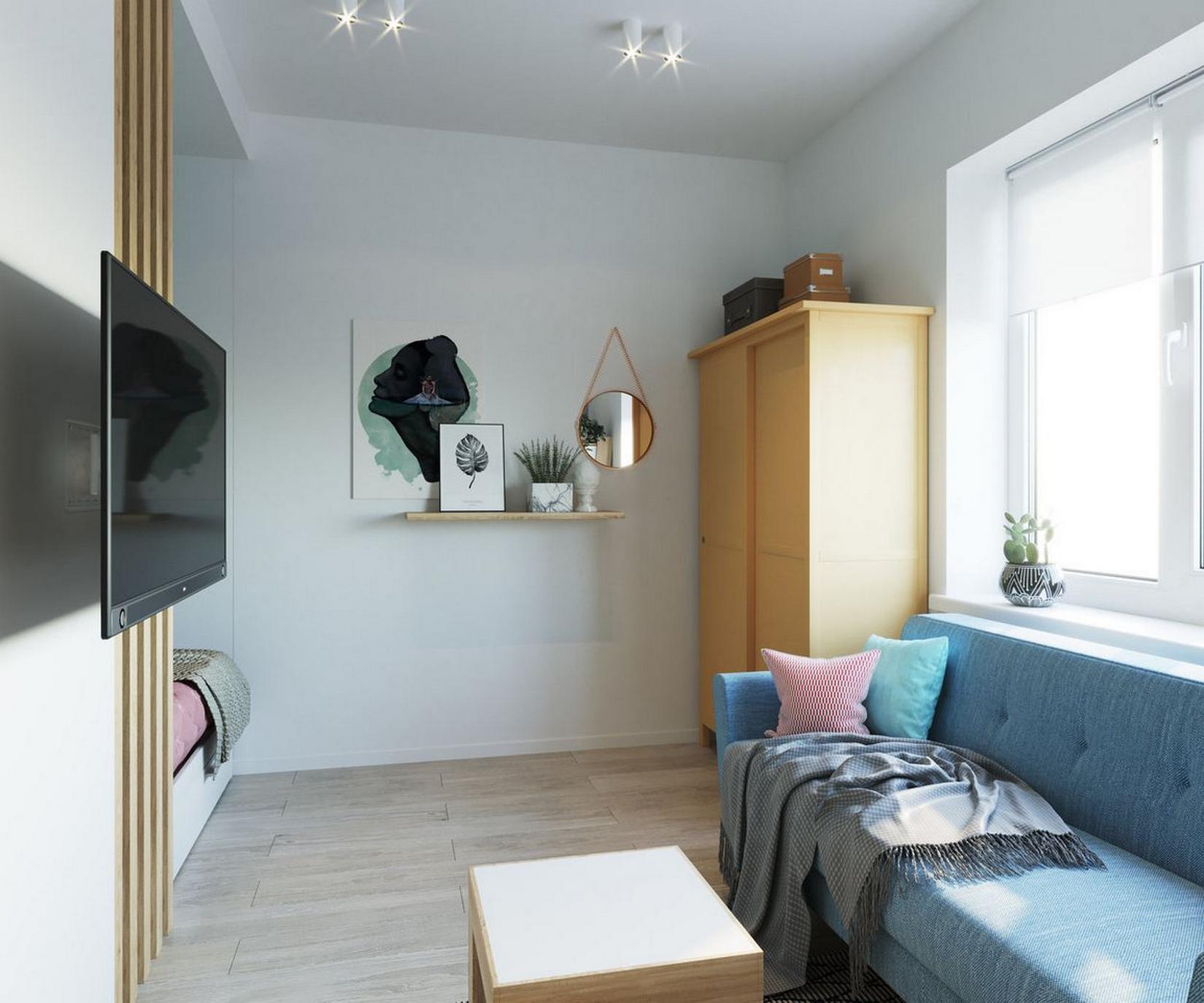 A szülőktől kapott apró lakás kreatív, fiatalos, jól használható otthonná alakult át