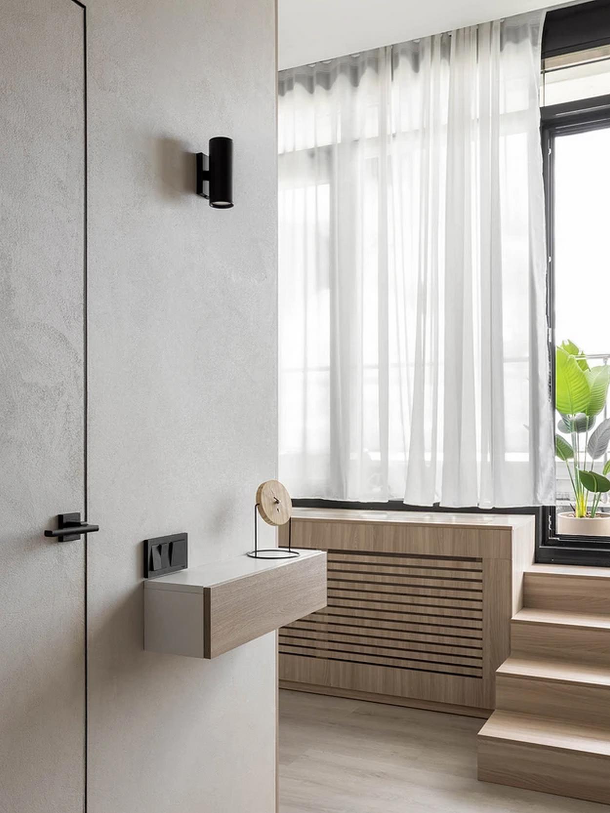 Minimalista enteriőr izgalmas megoldásokkal, kis penthouse Minimalista enteriőr izgalmas megoldásokkal, kis penthouse