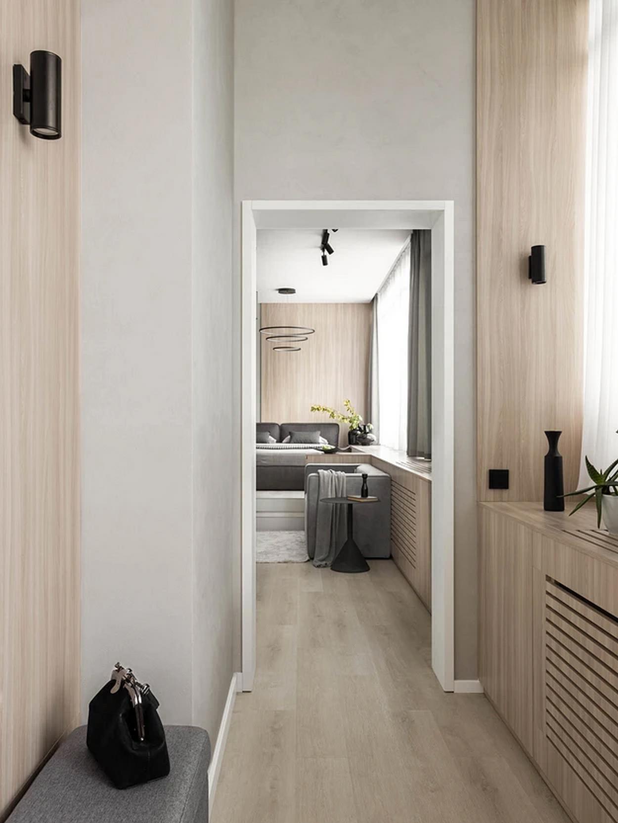 Minimalista enteriőr izgalmas megoldásokkal, kis penthouse Minimalista enteriőr izgalmas megoldásokkal, kis penthouse