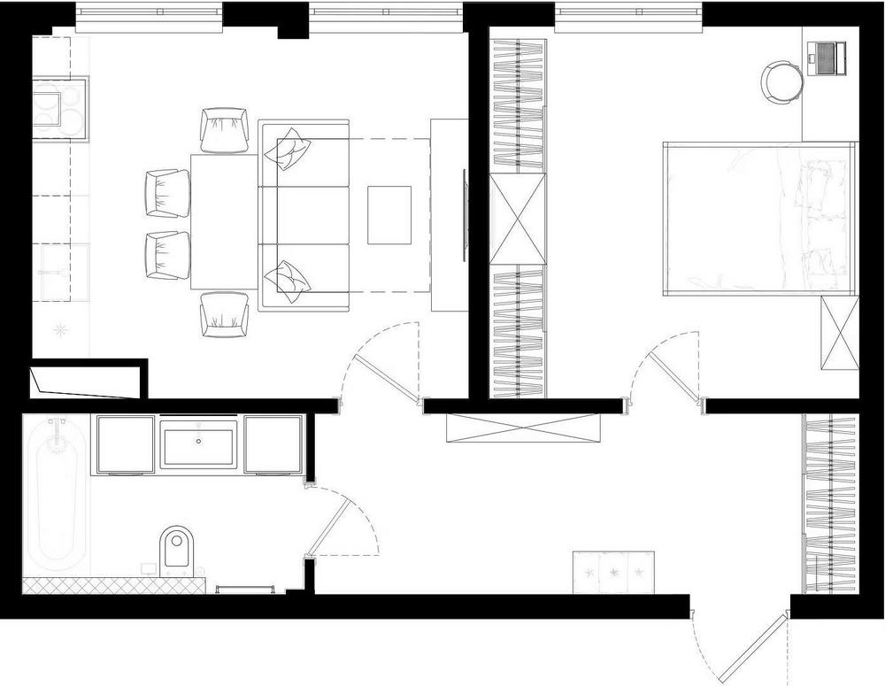 Bohém stílus, barátságos és otthonos enteriőr fiatal nő egyszobás lakásában Bohém stílus, barátságos és otthonos enteriőr fiatal nő egyszobás lakásában