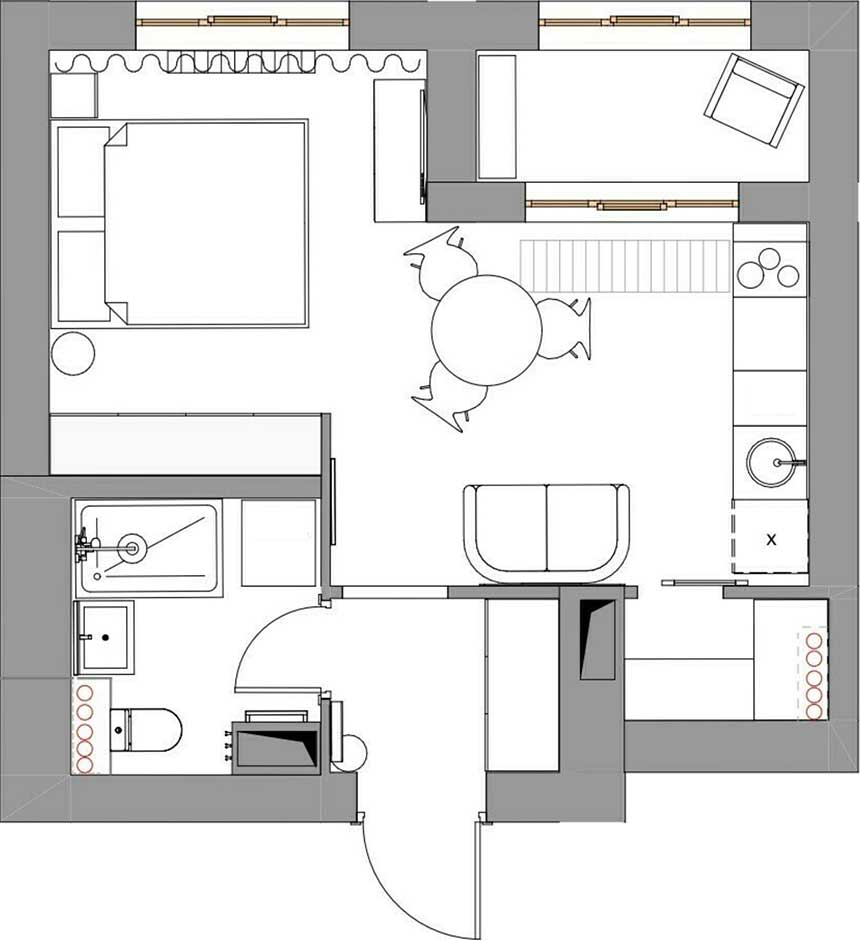 Egyszerűen, mégis hatásosan rendeznéd be a lakásod? Íme 8 ötlet egy 32m2-es projektből