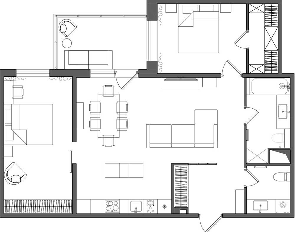 Jó alaprajz, tapéták és gyümölcsök színe család lakóparkban vásárolt lakásában Jó alaprajz, tapéták és gyümölcsök színe család lakóparkban vásárolt lakásában
