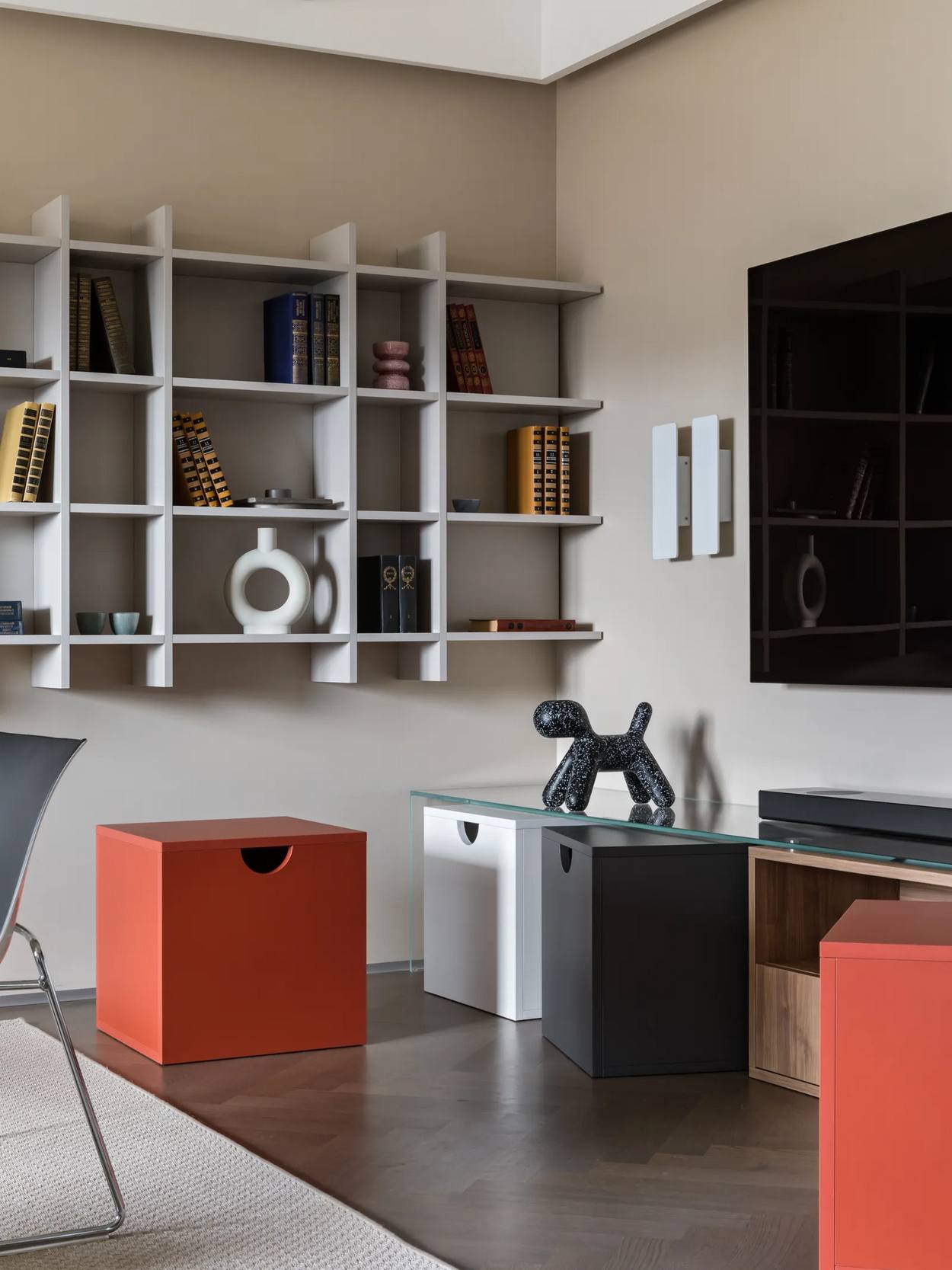 Kék konyháról álmodott a család - új építésű lakás berendezése, 69 m² Kék konyháról álmodott a család - új építésű lakás berendezése, 69 m²