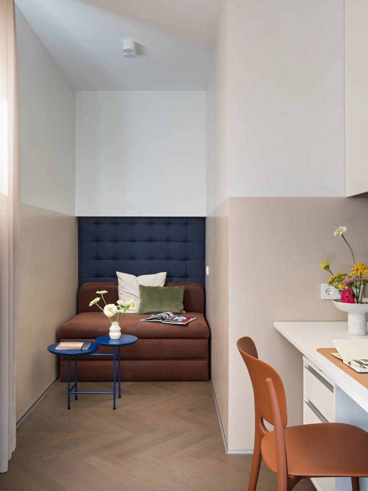 Kék konyháról álmodott a család - új építésű lakás berendezése, 69 m² Kék konyháról álmodott a család - új építésű lakás berendezése, 69 m²