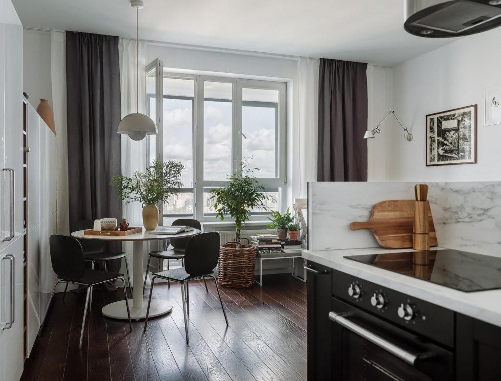 Lány első saját otthona: 35 m²-es, skandináv stílusú városi lakás