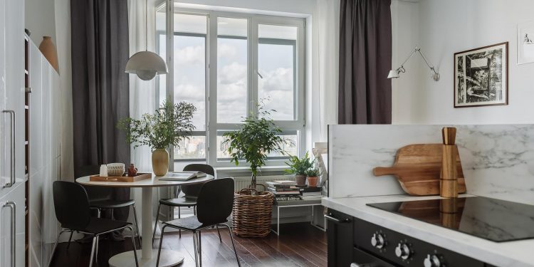 Lány első saját otthona: 35 m²-es, skandináv stílusú városi lakás