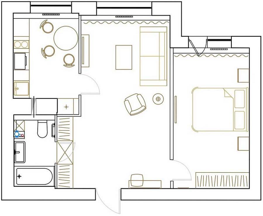 Megújult a családi fészek: szülei lakását újította fel a férfi, átalakításokkal - 52 m²