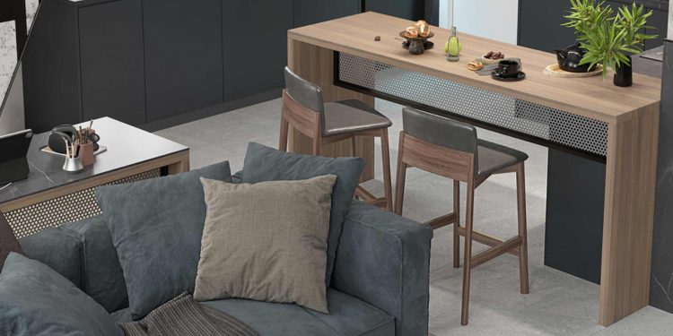 Modern loft hangulatot kért a férfi a magas, 30m2-es lakásban, remek dizájnt kapott a tervezőtől