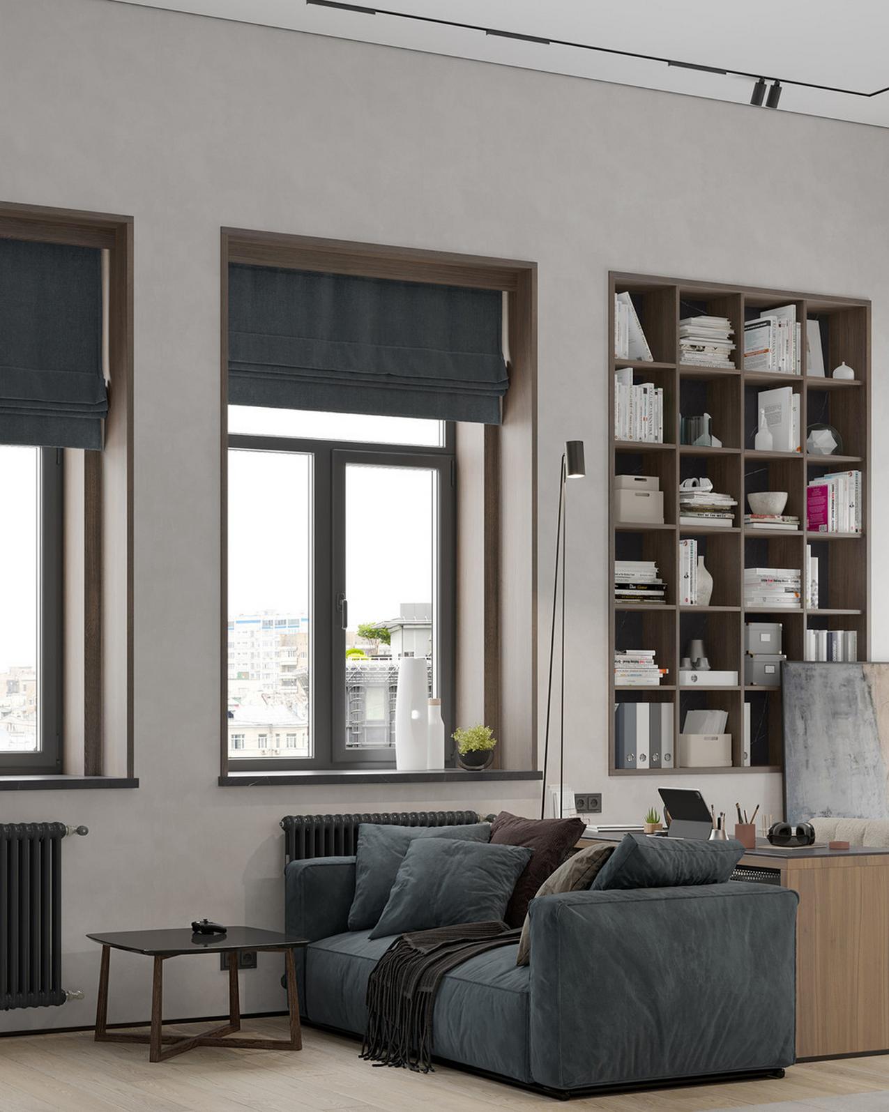 Modern loft hangulatot kért a férfi a magas, 30m2-es lakásban Modern loft hangulatot kért a férfi a magas, 30m2-es lakásban