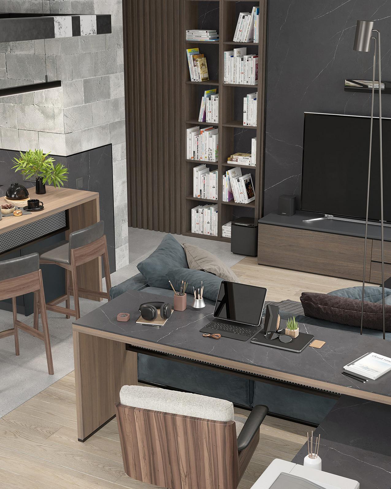 Modern loft hangulatot kért a férfi a magas, 30m2-es lakásban Modern loft hangulatot kért a férfi a magas, 30m2-es lakásban