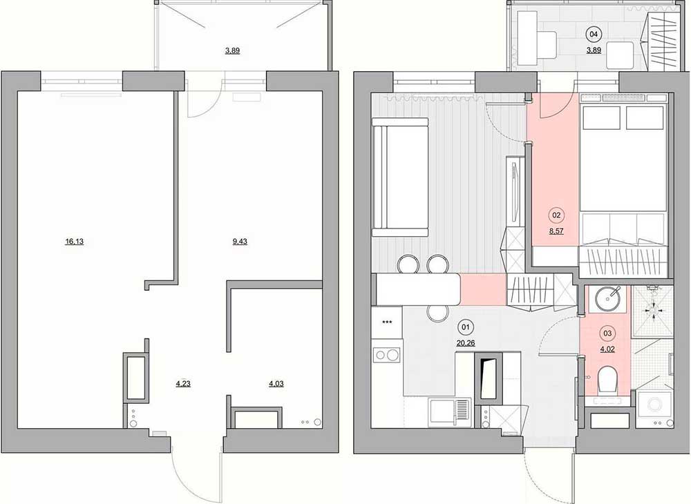 Nem mindennapi berendezés fiatal pár 33 m2-es lakásában. Hogy fért el minden?