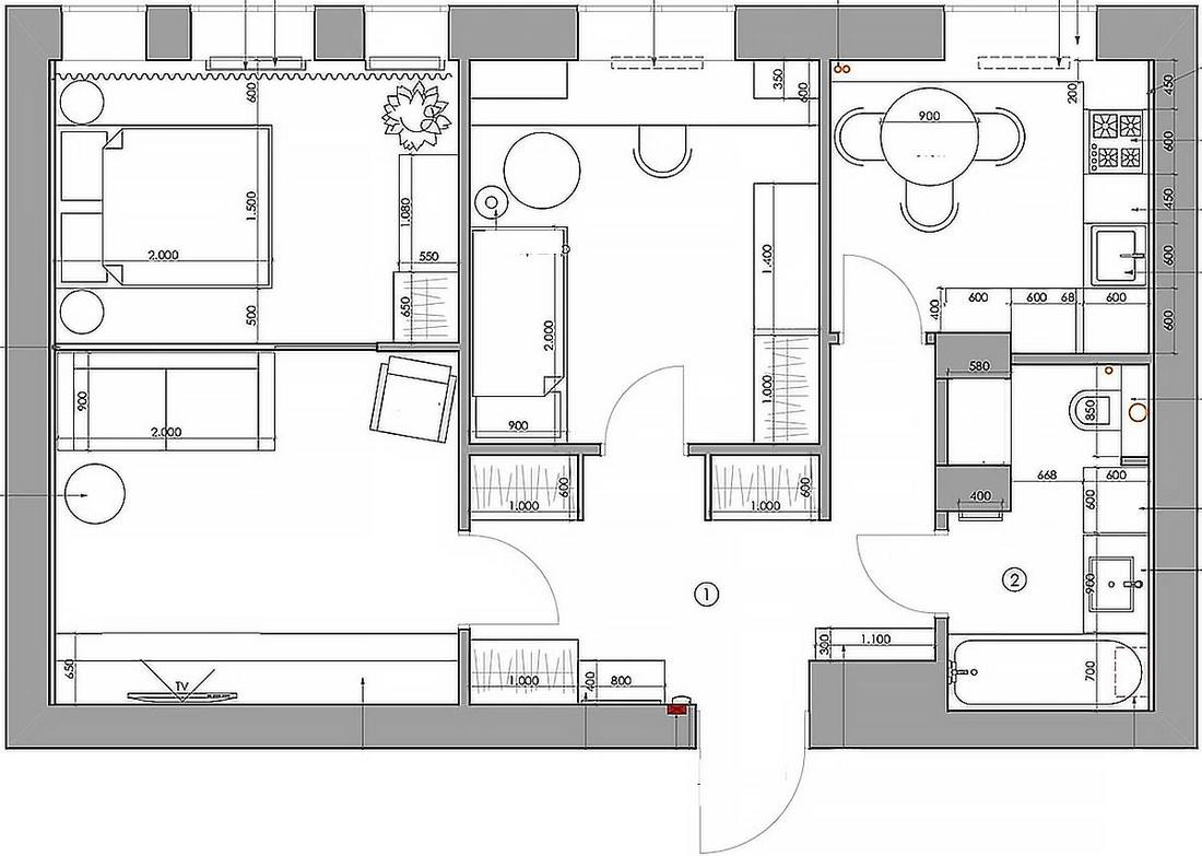 Nincs gyerekszoba egy kétszobás lakásban? Így bővítette a funkciókat a tervező 58m2-en Nincs gyerekszoba egy kétszobás lakásban? Így bővítette a funkciókat a tervező 58m2-en