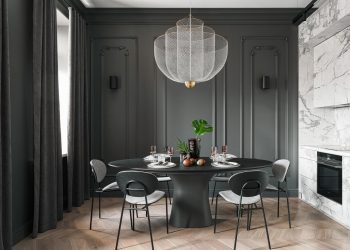 Különleges: sötétszürke, piros színek márványba öltöztetett előszoba