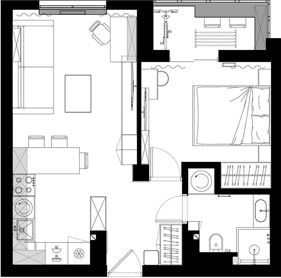 Szigorúság és otthonos melegség kontrasztja egy programozó férfi otthonában Szigorúság és otthonos melegség kontrasztja egy programozó férfi otthonában