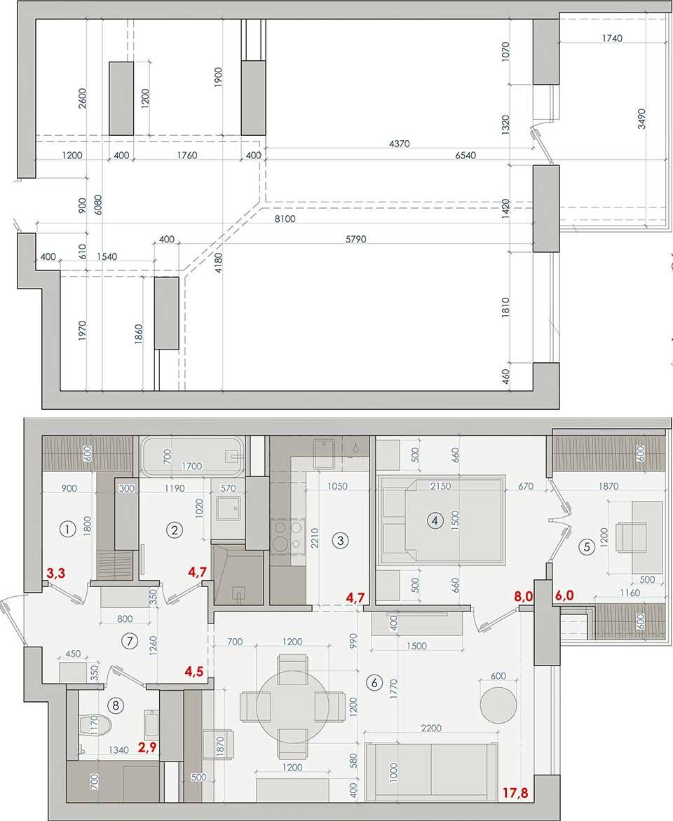Szoba és konyha okos átalakítása után kétszobás lett a lakás Szoba és konyha okos átalakítása után kétszobás lett a lakás