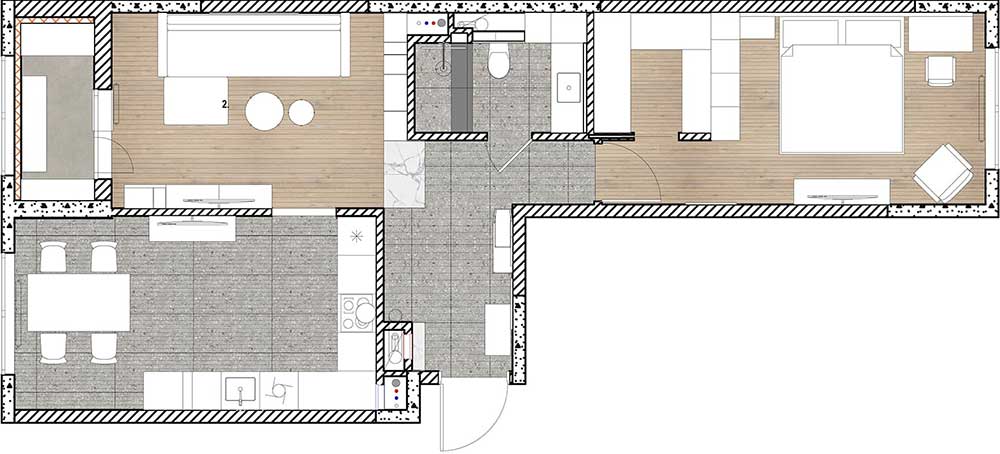 Terrakotta és halványkék: lányuknak rendezte be a 64 m²-es lakást a házaspár Terrakotta és halványkék: lányuknak rendezte be a 64 m²-es lakást a házaspár