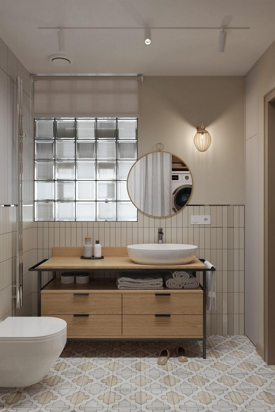 Új berendezés egy nagymamának barátságos és meleg retro hangulattal, 43 m2 Új berendezés egy nagymamának barátságos és meleg retro hangulattal, 43 m2