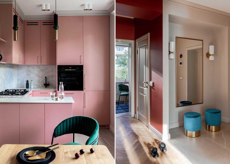 Bátran választott színeket a fiatal gyermekes család a háromszobás otthonában